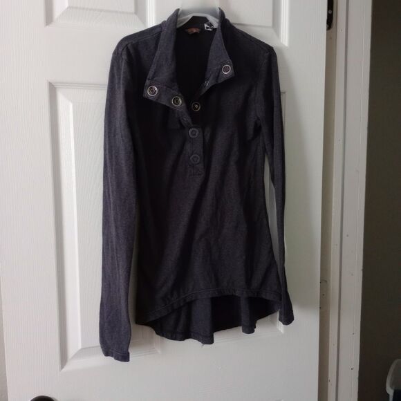 Merrell Women's Small Pullover 1/4 Snap Blue Gray Outdoor Hiking Activewear - Picture 1 of 6